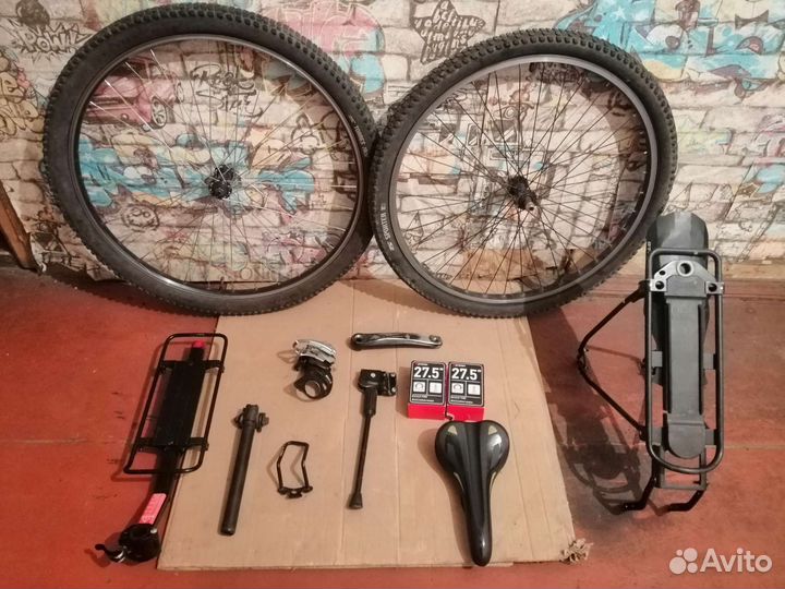 Колесо перед 27.5 и 26,переключатель, багажник