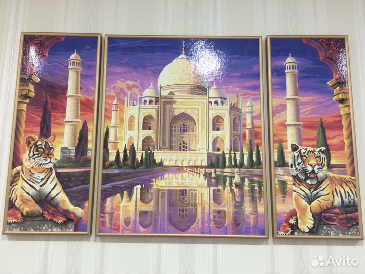 Картины Тадж Махал и Нью Йорк город