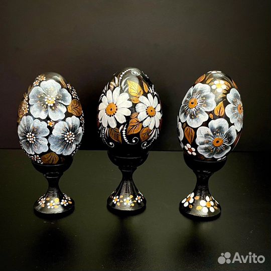 Яйцо деревянное пасхальное ручная роспись