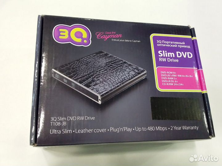 Боксы для DVD приводов 3Q slim DVD RW Drive T101