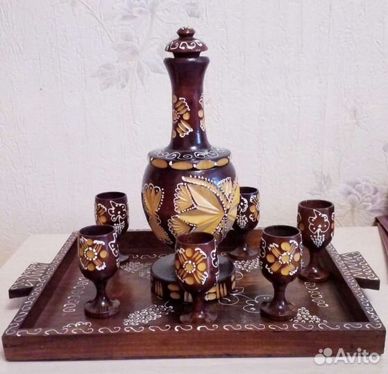 Сервиз, деревянный