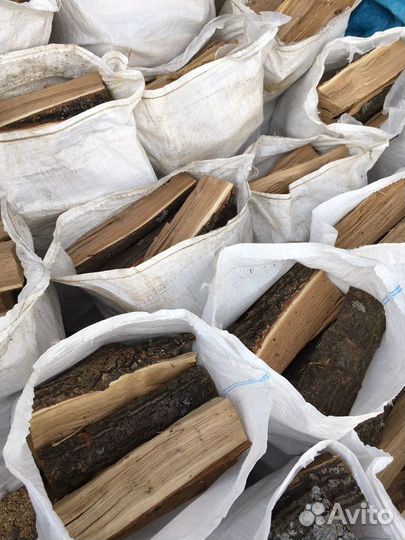 Дрова в мешках
