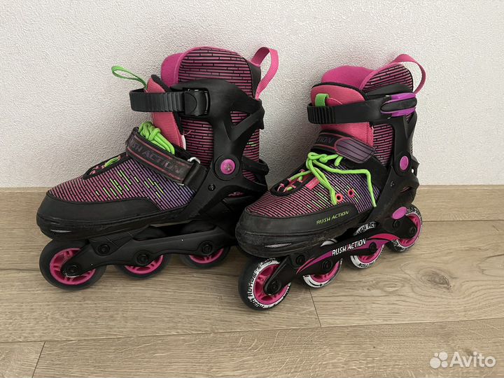 Роликовые коньки раздвижные 34-37