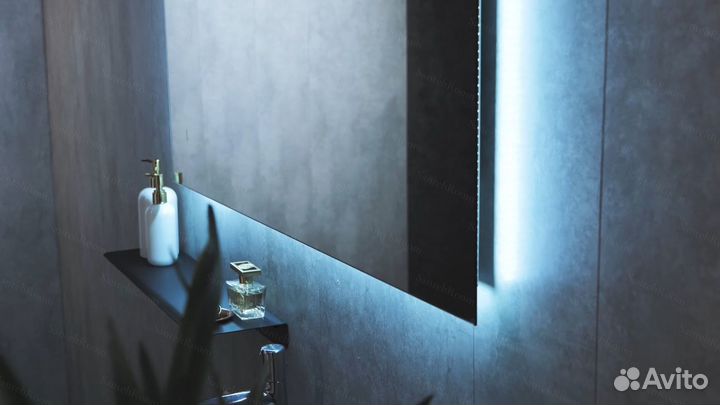 Зеркало с парящей подсветкой, скрытой подсвтекой