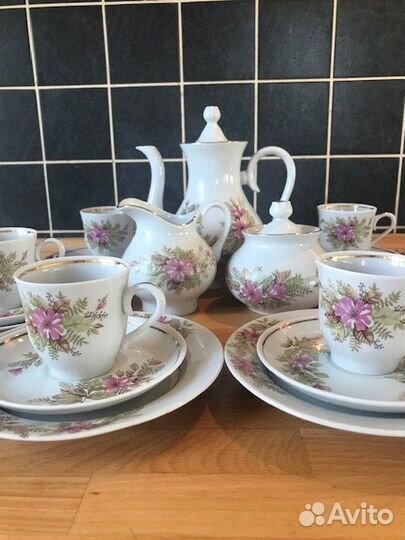 Кофейный сервиз СССР фарфор Богдановичи