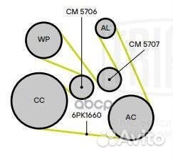 Ролик приводного ремня опорный CM 5707 Trialli