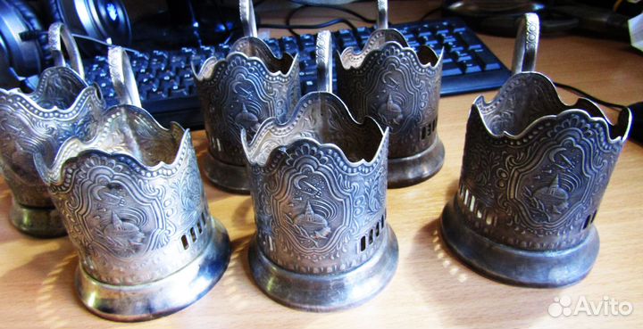 Подстаканники мельхиоровые