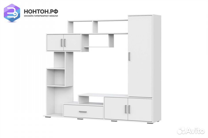 Стенка Диско белый текстурный