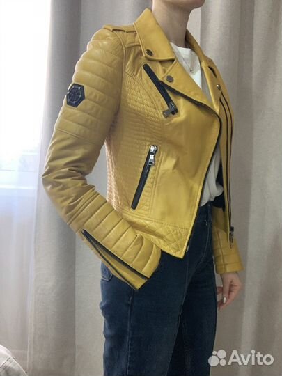 Кожаная куртка косуха 40-42