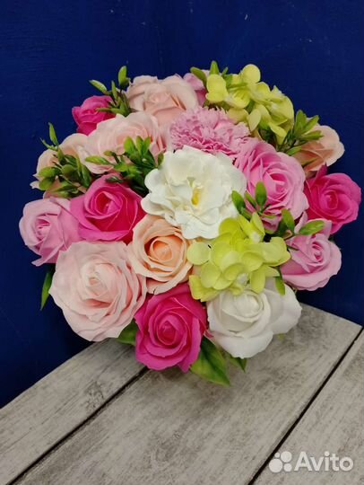 Мыльные цветы на 8 марта