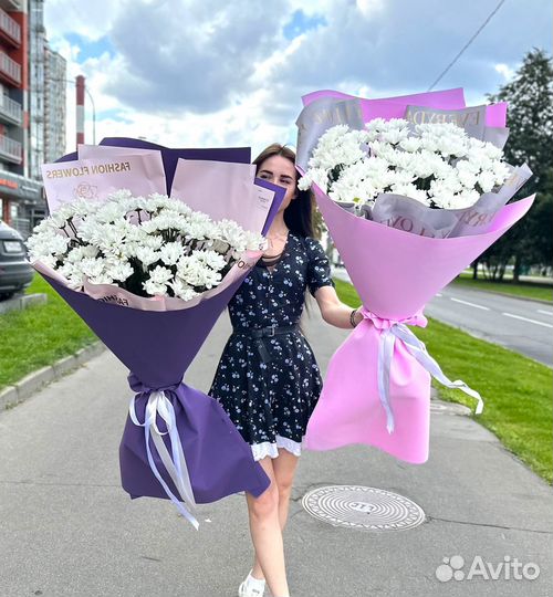 XXL Букеты Хризантем. Свежие Цветы с Доставкой