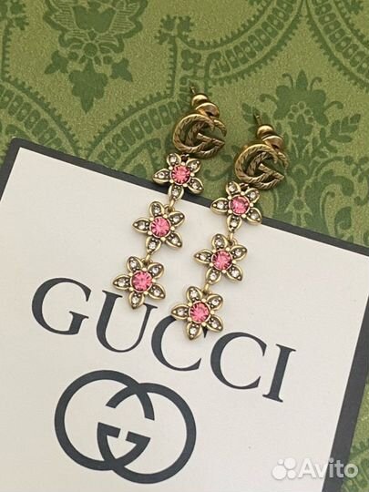 Серьги gucci винтаж