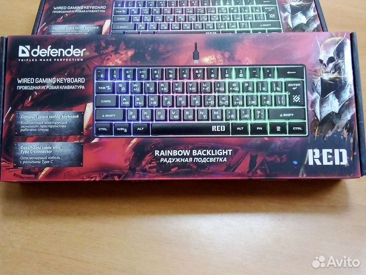 Проводная игровая клавиатура Defender Red GK-116 R