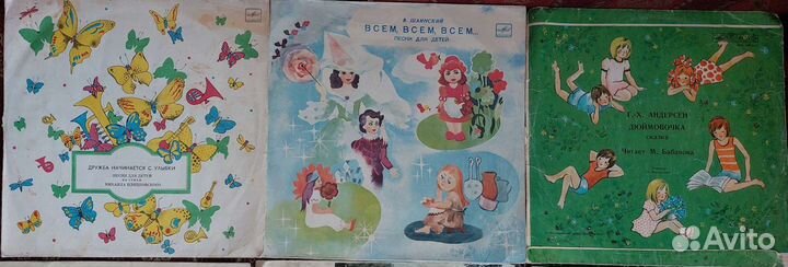 Виниловые пластинки детские песни и сказки