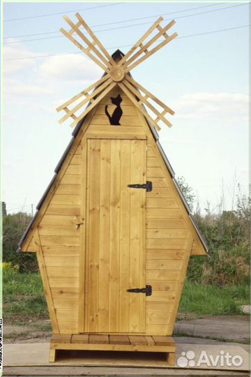 Дачный туалет деревянный с установкой еар 282