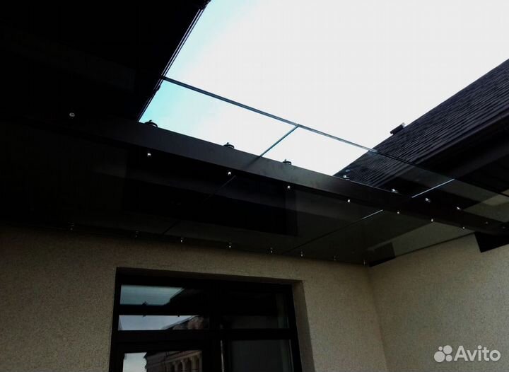 Стеклянные козырьки