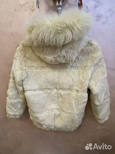 Шуба из меха кролика на девочку