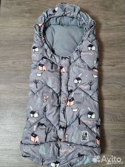 Зимний конверт в коляску leokid