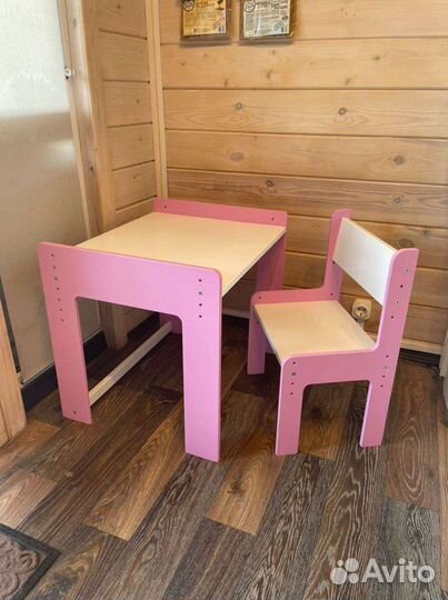 Детский растущий стол и стул