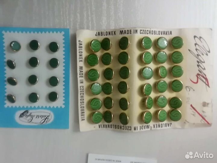 Пуговицы Чехия винтаж новые(чешское стекло)