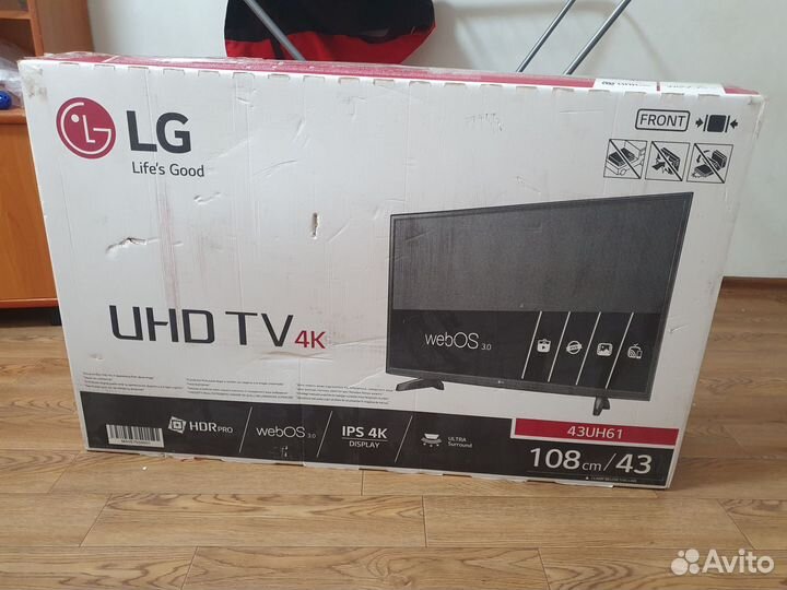 Телевизор lg SMART tv 43UH610V