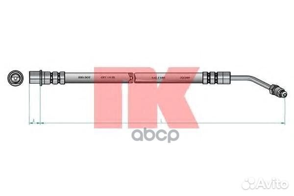 Шланг тормозной 407/04- /1 6/3 0 853750 Nk