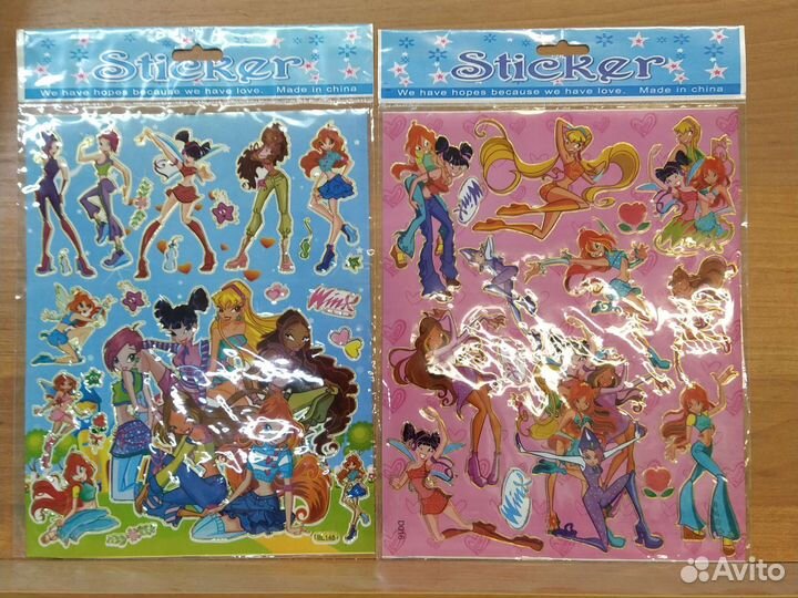 Наклейки стикеры Winx