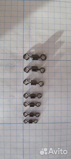 Вертлюг рыболовный, карабин, крючки, свинец