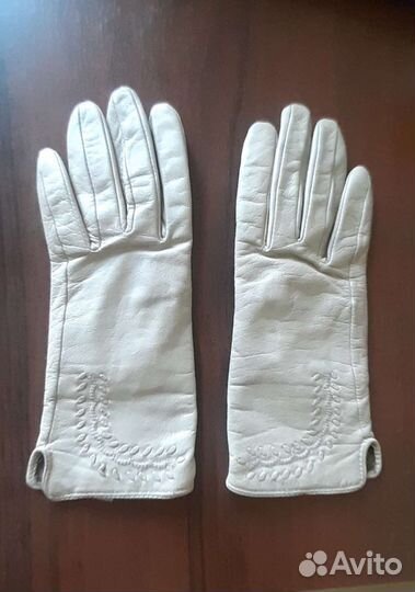 Перчатки женские кожаные