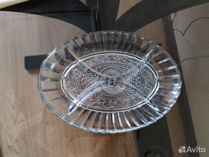 Хрустальные бокалы, рюмки, менажница СССР