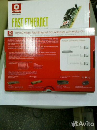 10/100 Mbps PCI сетевой адаптер RE100ATX/WOL