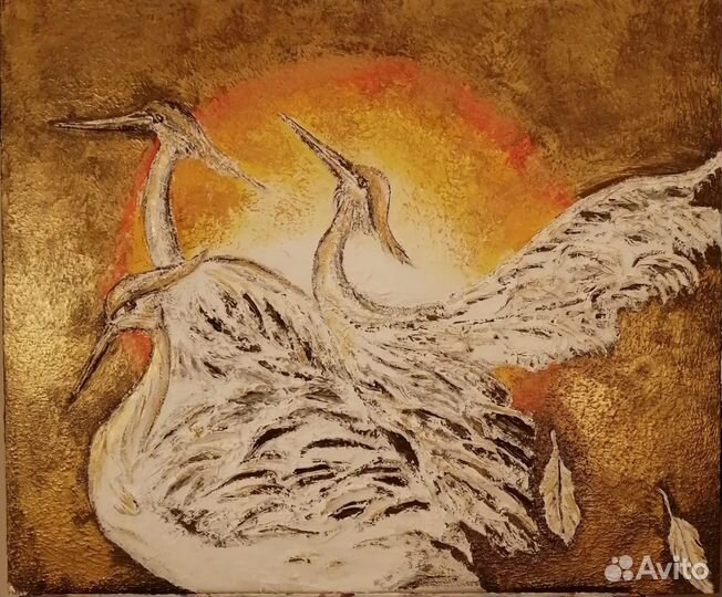 Картина, масло, фактура. 60х60