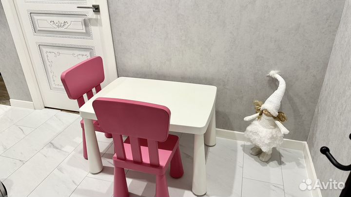 Детский стул и стол IKEA маммут