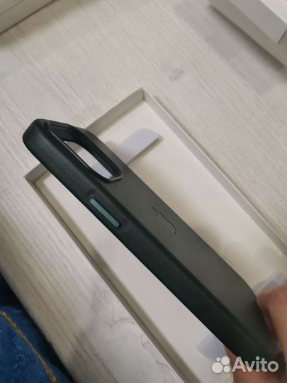 Leather Case MagSafe / чехол для iPhone / зеленый