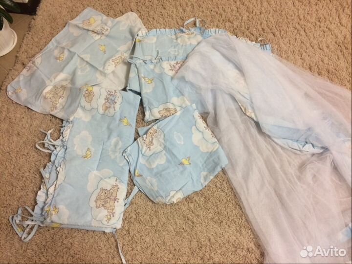 Полный детский постельный комплект