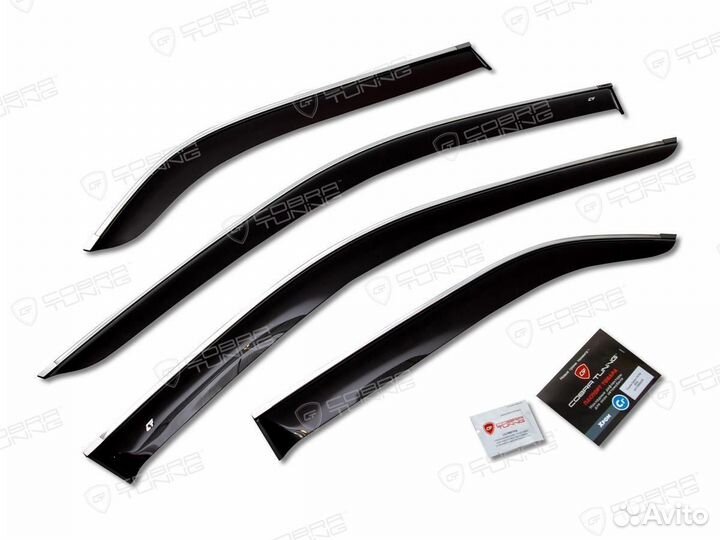 Дефлекторы окон Rover 75 (RJ) Sd 1999-2005 хром