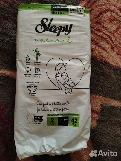 Подгузники Sleepy Natural 2 mini