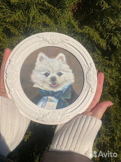 Портрет питомца маслом по фото