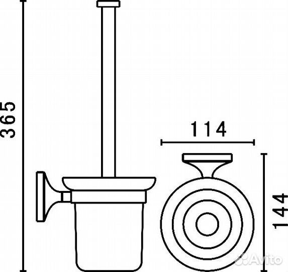 Ершик для унитаза Art&Max Bohemia AM-E-4281 Золото