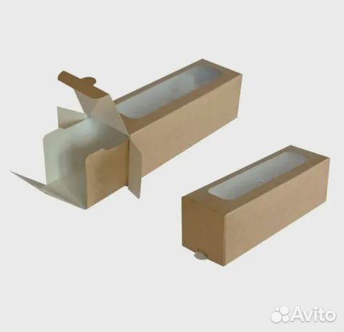 Крафт коробки с окошком