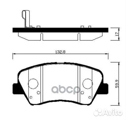Колодки тормозные дисковые HP0045 HSB