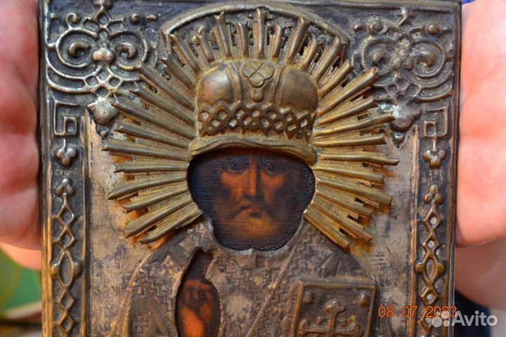 Старая икона Николай чудотворец