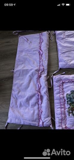 Бортики в кроватку+2 пледа и переноска для ребенка