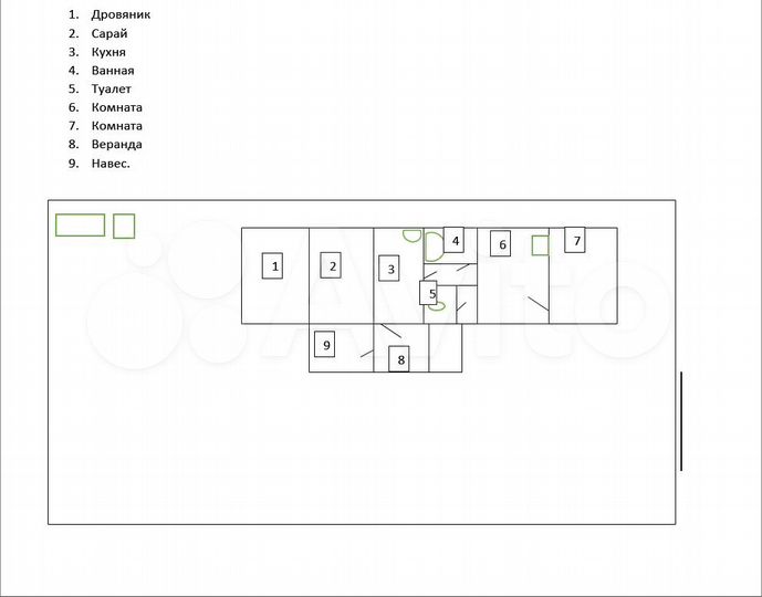 Дом 52 м² на участке 3 сот.
