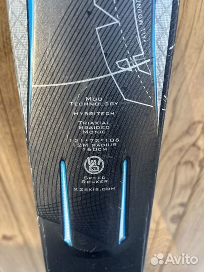 Лыжи горные k2 velocity 160