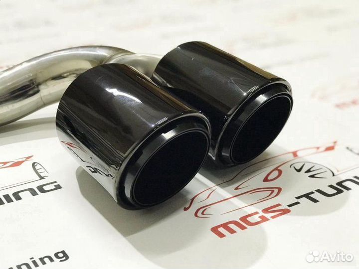 Насадки на глушитель Porsche Cayenne черные 2017+