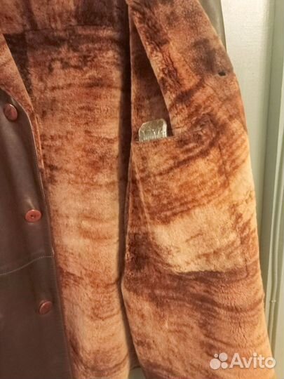 Кожаная дубленка мужская 50 52