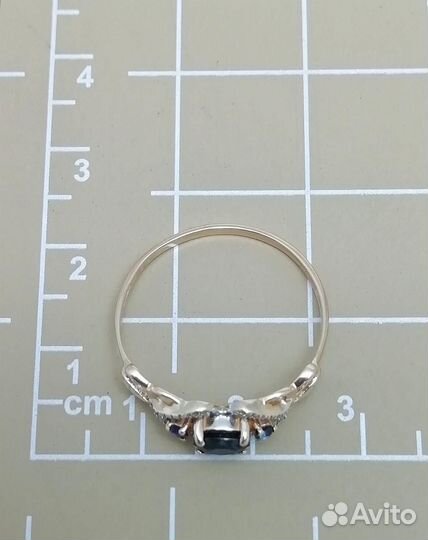 Золотое кольцо из красного золота 585 пробы, встав