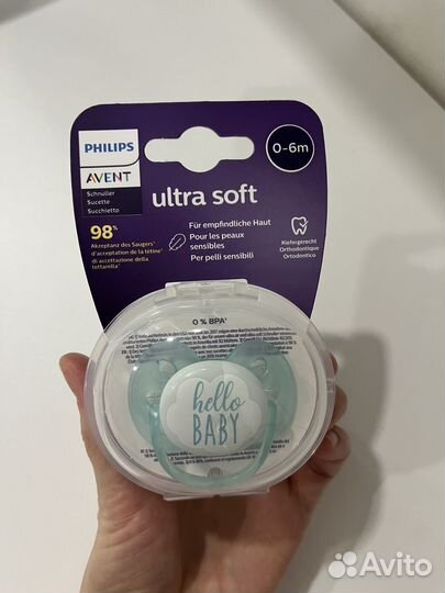 Соска пустышка avent 0 6