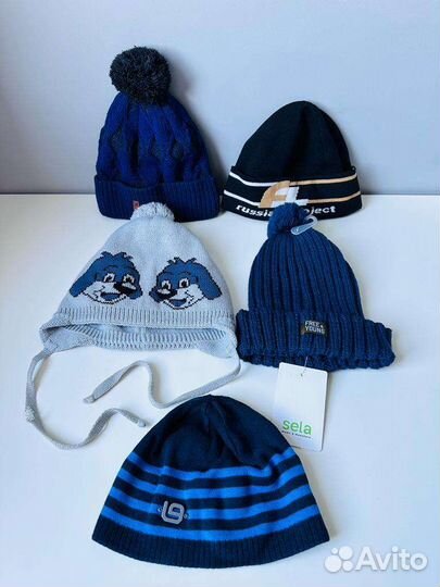 Шапочки весна осень зима на мальчика 50 52 54